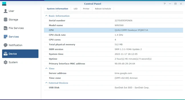 Detalles sobre la configuración de su hardware