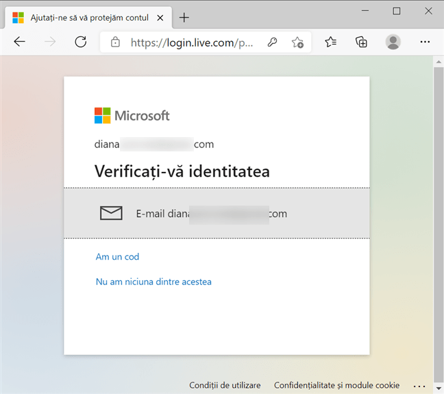 Verifica tu identidad con un correo electrónico